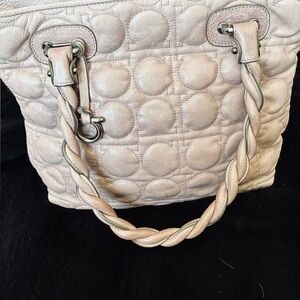 Elegant Beige Quilted Handbag